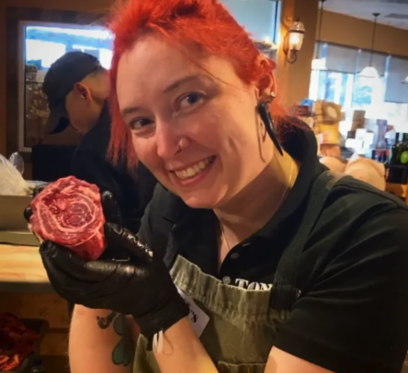 Tony's Market butcher with specialty cut